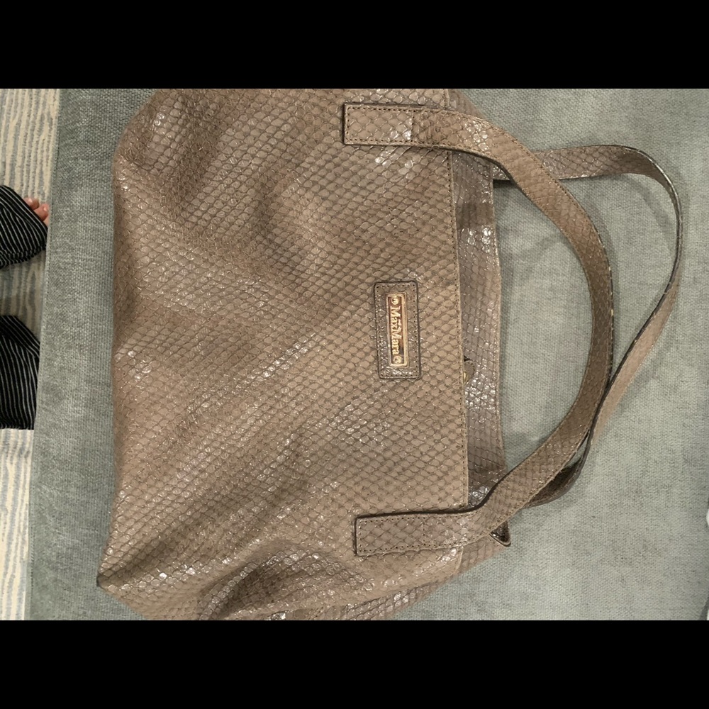 Max Mara snake skin purse